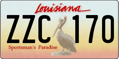 LA license plate ZZC170