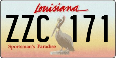 LA license plate ZZC171