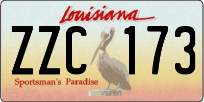 LA license plate ZZC173