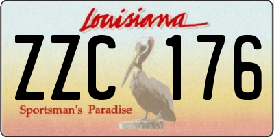 LA license plate ZZC176