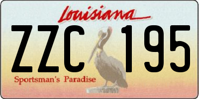 LA license plate ZZC195