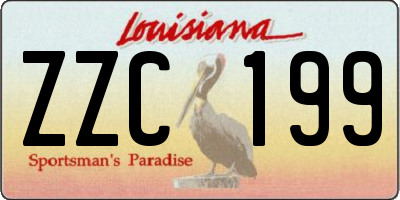 LA license plate ZZC199