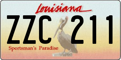 LA license plate ZZC211