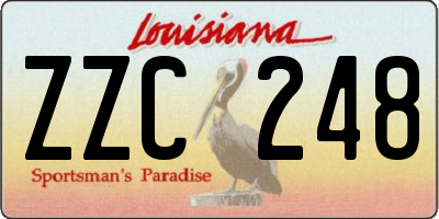 LA license plate ZZC248