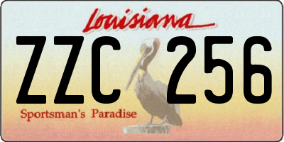 LA license plate ZZC256