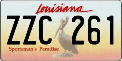 LA license plate ZZC261