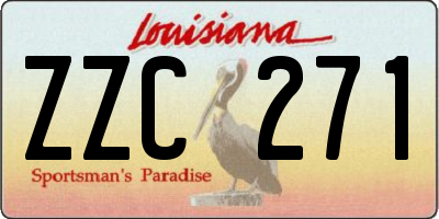 LA license plate ZZC271