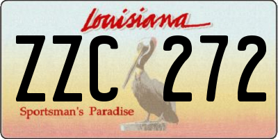 LA license plate ZZC272