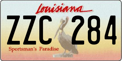 LA license plate ZZC284