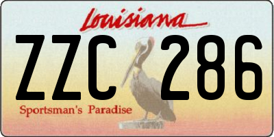 LA license plate ZZC286