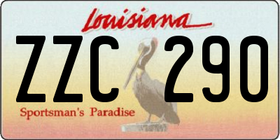 LA license plate ZZC290