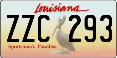 LA license plate ZZC293