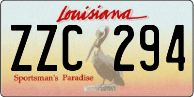 LA license plate ZZC294