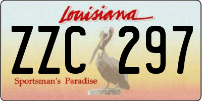 LA license plate ZZC297