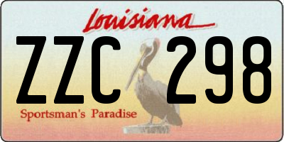 LA license plate ZZC298