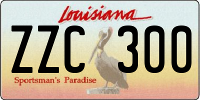 LA license plate ZZC300