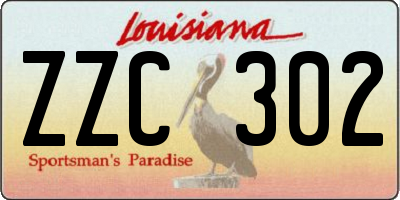 LA license plate ZZC302