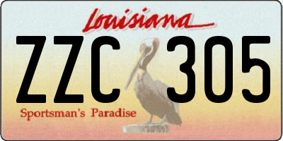 LA license plate ZZC305