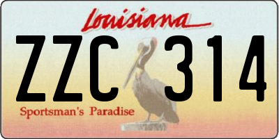 LA license plate ZZC314