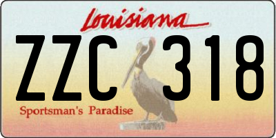 LA license plate ZZC318