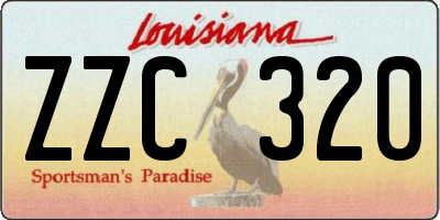 LA license plate ZZC320