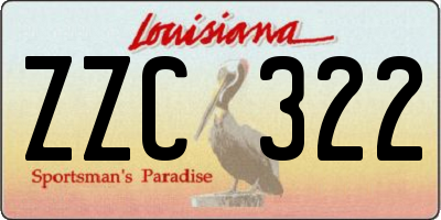 LA license plate ZZC322