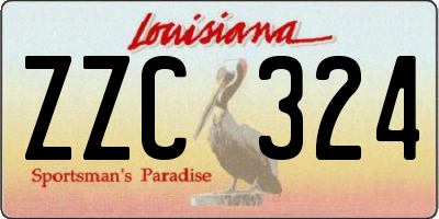 LA license plate ZZC324