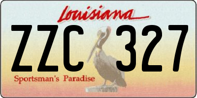 LA license plate ZZC327