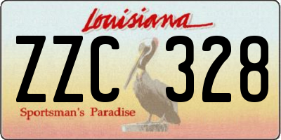 LA license plate ZZC328