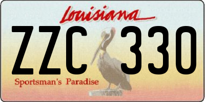 LA license plate ZZC330