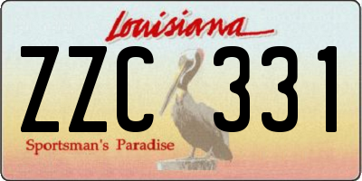 LA license plate ZZC331