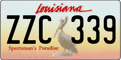 LA license plate ZZC339