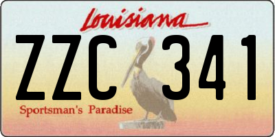 LA license plate ZZC341