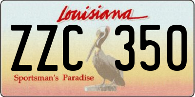 LA license plate ZZC350