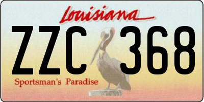 LA license plate ZZC368