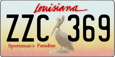 LA license plate ZZC369