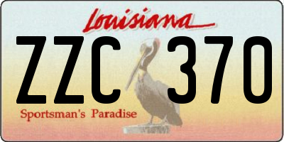 LA license plate ZZC370