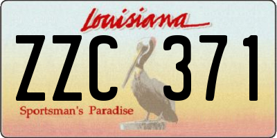 LA license plate ZZC371