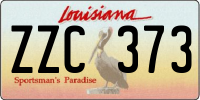 LA license plate ZZC373