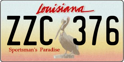 LA license plate ZZC376