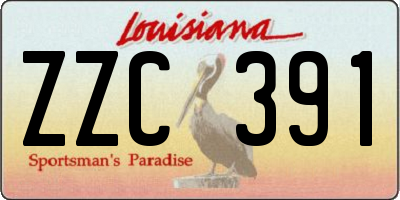 LA license plate ZZC391