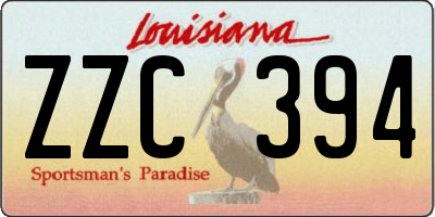 LA license plate ZZC394