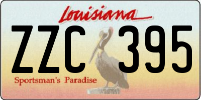 LA license plate ZZC395