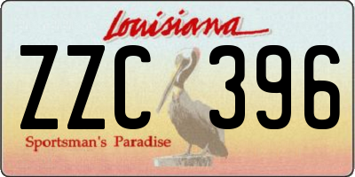 LA license plate ZZC396