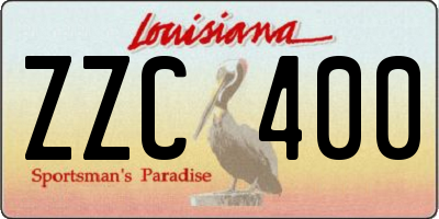 LA license plate ZZC400