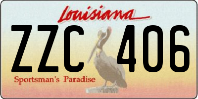 LA license plate ZZC406