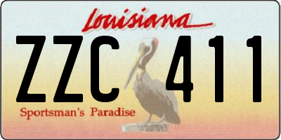 LA license plate ZZC411