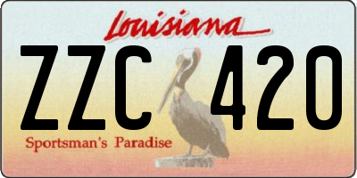 LA license plate ZZC420