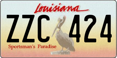 LA license plate ZZC424