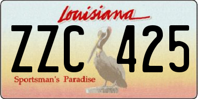 LA license plate ZZC425